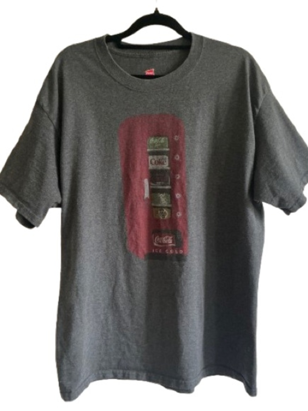 Vintage Coca-Cola Vending Machine Graphic Tee - Hanes - Size Large